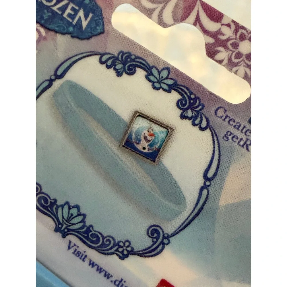Disney Frozen ROXO 3 Silicone Bracelet Set Elsa Anna Olaf Interchangeable Charm